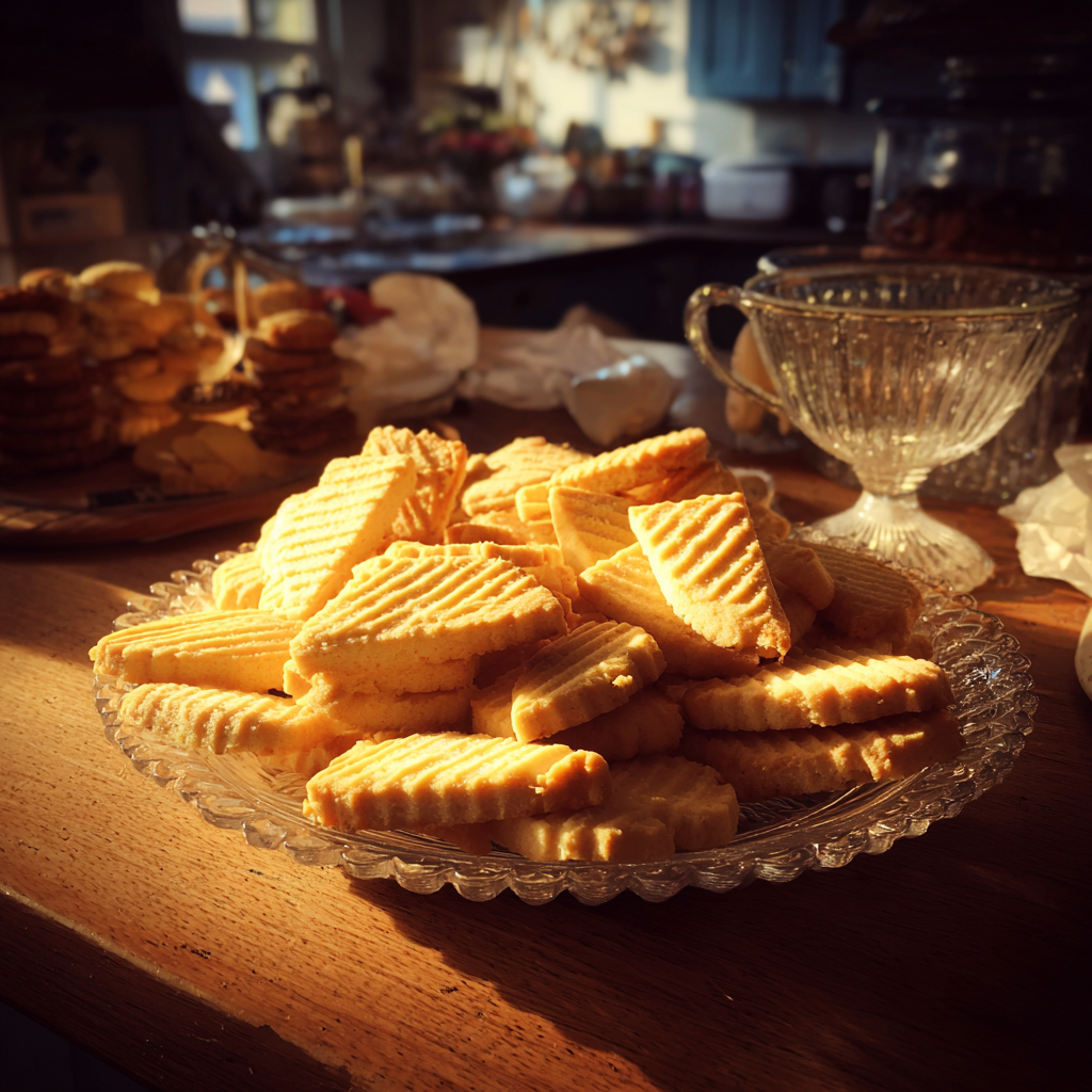 Un plateau de biscuits sablés | Source : Midjourney