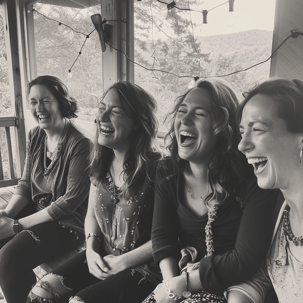 Un groupe de femmes qui rient | Source : Midjourney