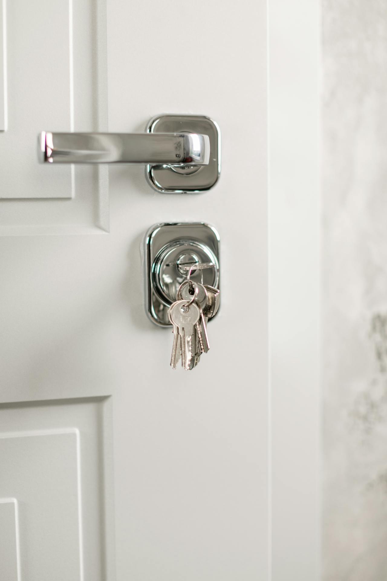 Une clé insérée dans la serrure de la porte d'entrée | Source : Pexels