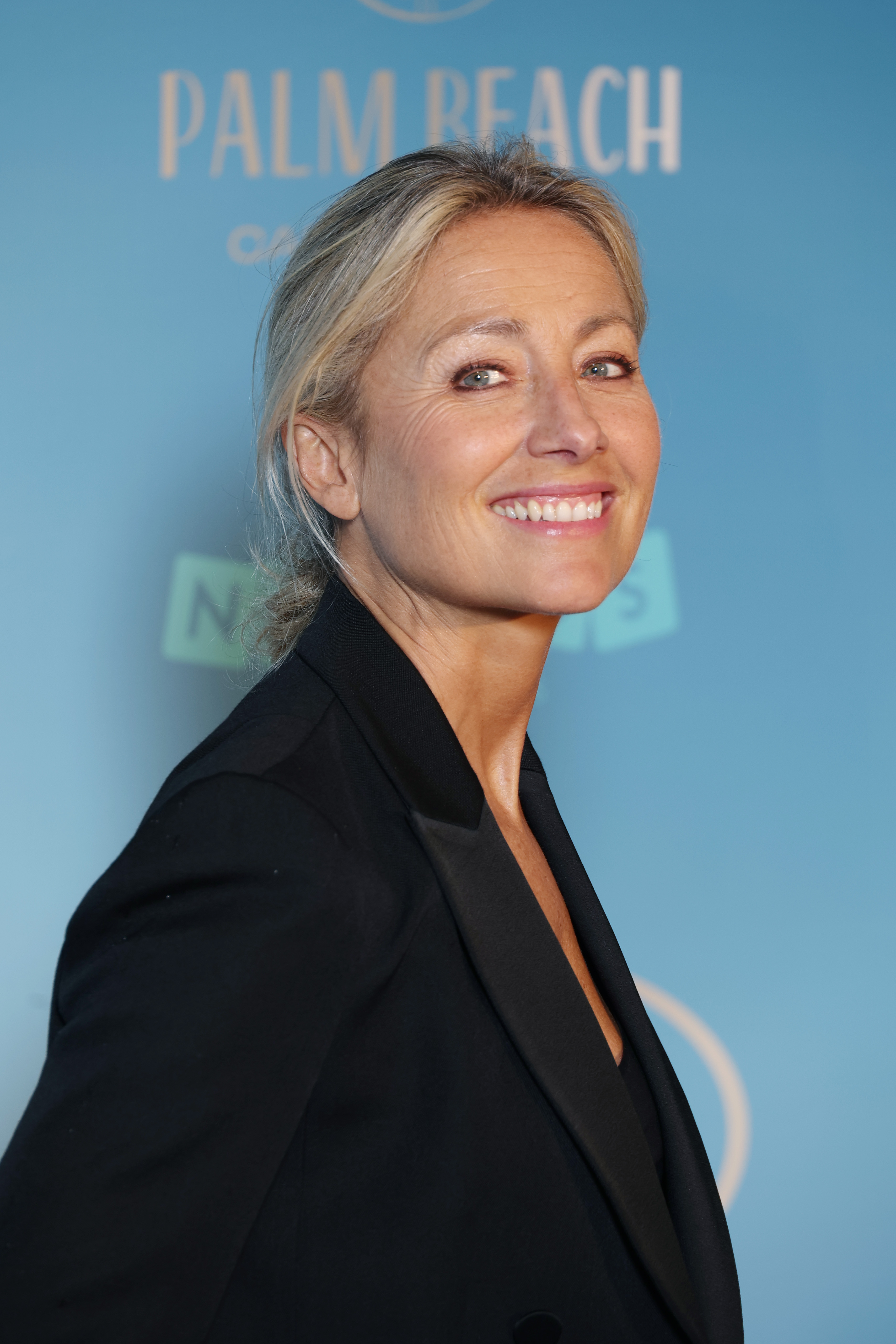 Anne-Sophie Lapix assiste à la cérémonie d'ouverture du dîner de gala officiel lors du 77e Festival de Cannes au Casino Le Palm Beach, le 14 mai 2024 à Cannes, en France I Source : Getty Images