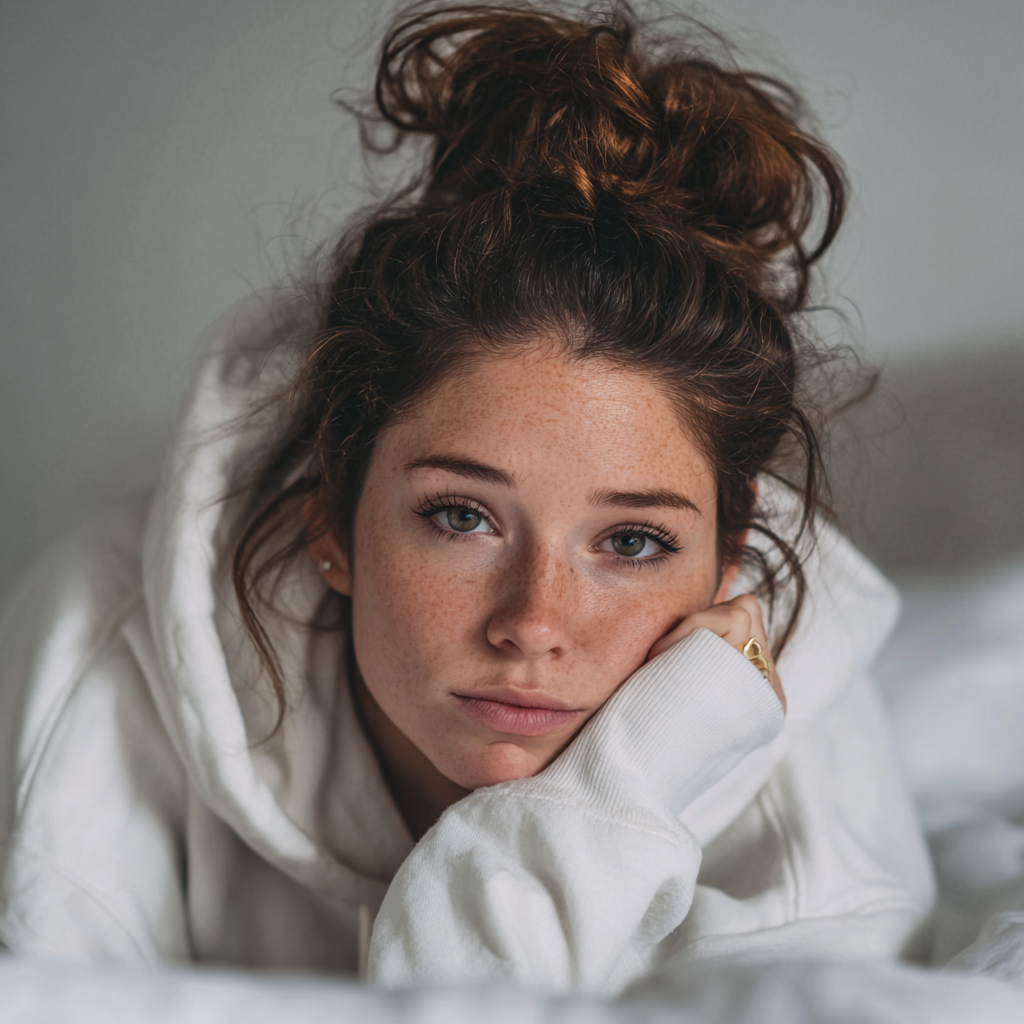 Gros plan sur une femme émotive | Source : Midjourney