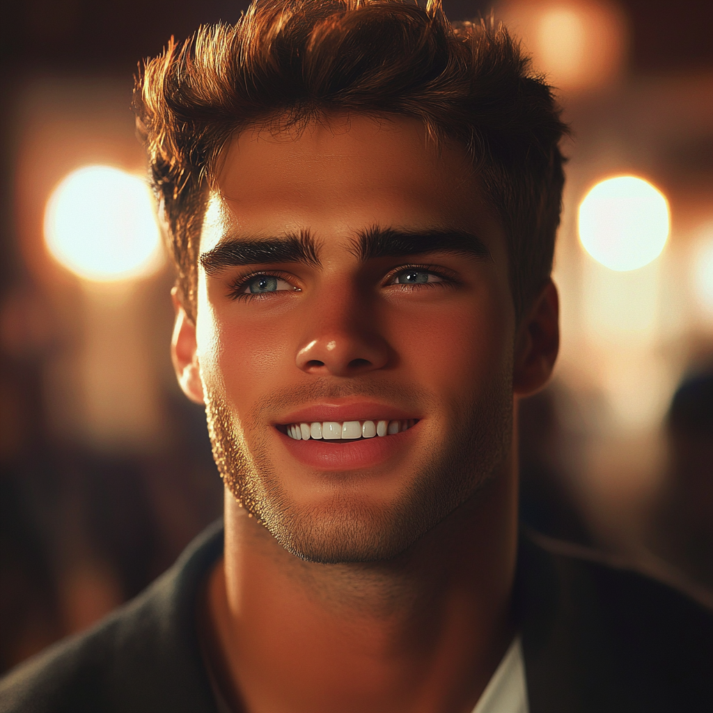 Un homme qui sourit | Source : Midjourney