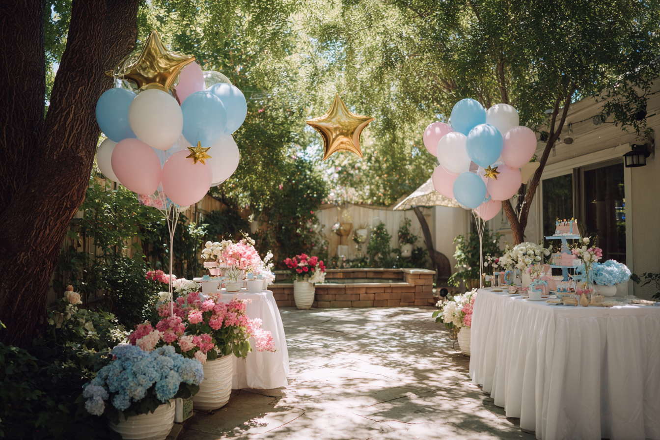 Une fête de révélation du sexe organisée dans une arrière-cour | Source : Midjourney