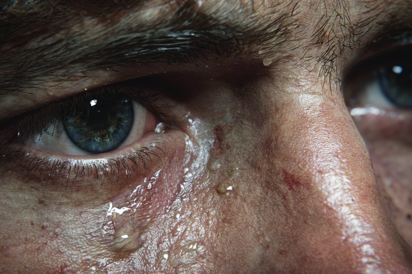 Un gros plan sur les yeux d'un homme | Source : Midjourney