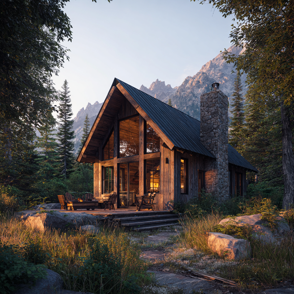 L'extérieur d'une cabane | Source : Midjourney
