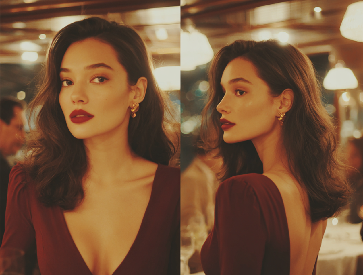 Une femme debout dans un restaurant | Source : Midjourney