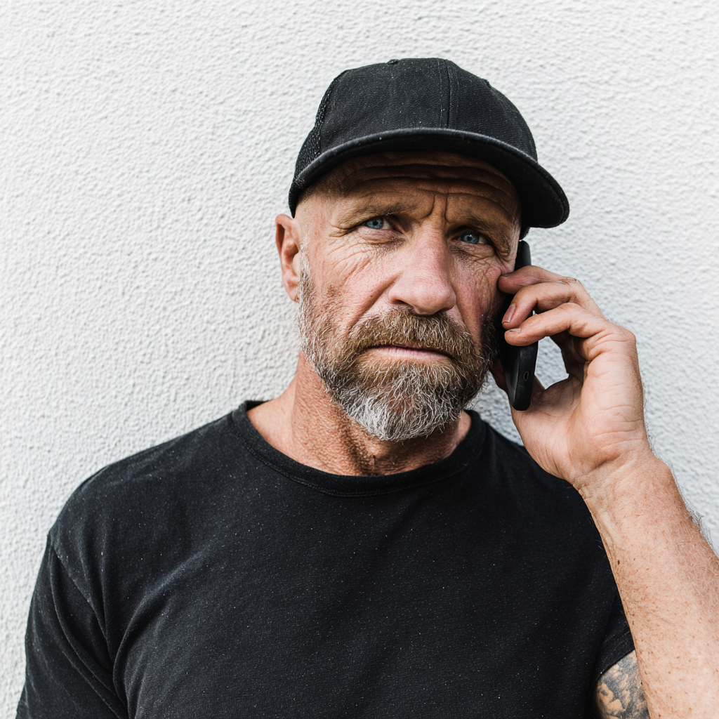 Un homme avec une casquette noire | Source : Midjourney