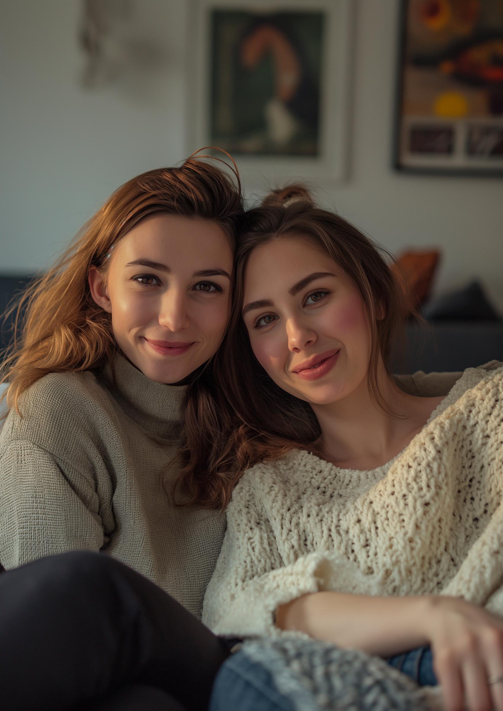 Deux femmes souriantes | Source : Midjourney
