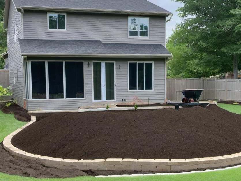 Une section déterrée de l'arrière-cour d'une maison. | Source : Midjourney