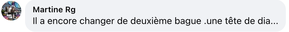 Commentaires d'une internaute concernant la bague d'Emmanuel Macron | Source : Facebook/AmoMamaFrance