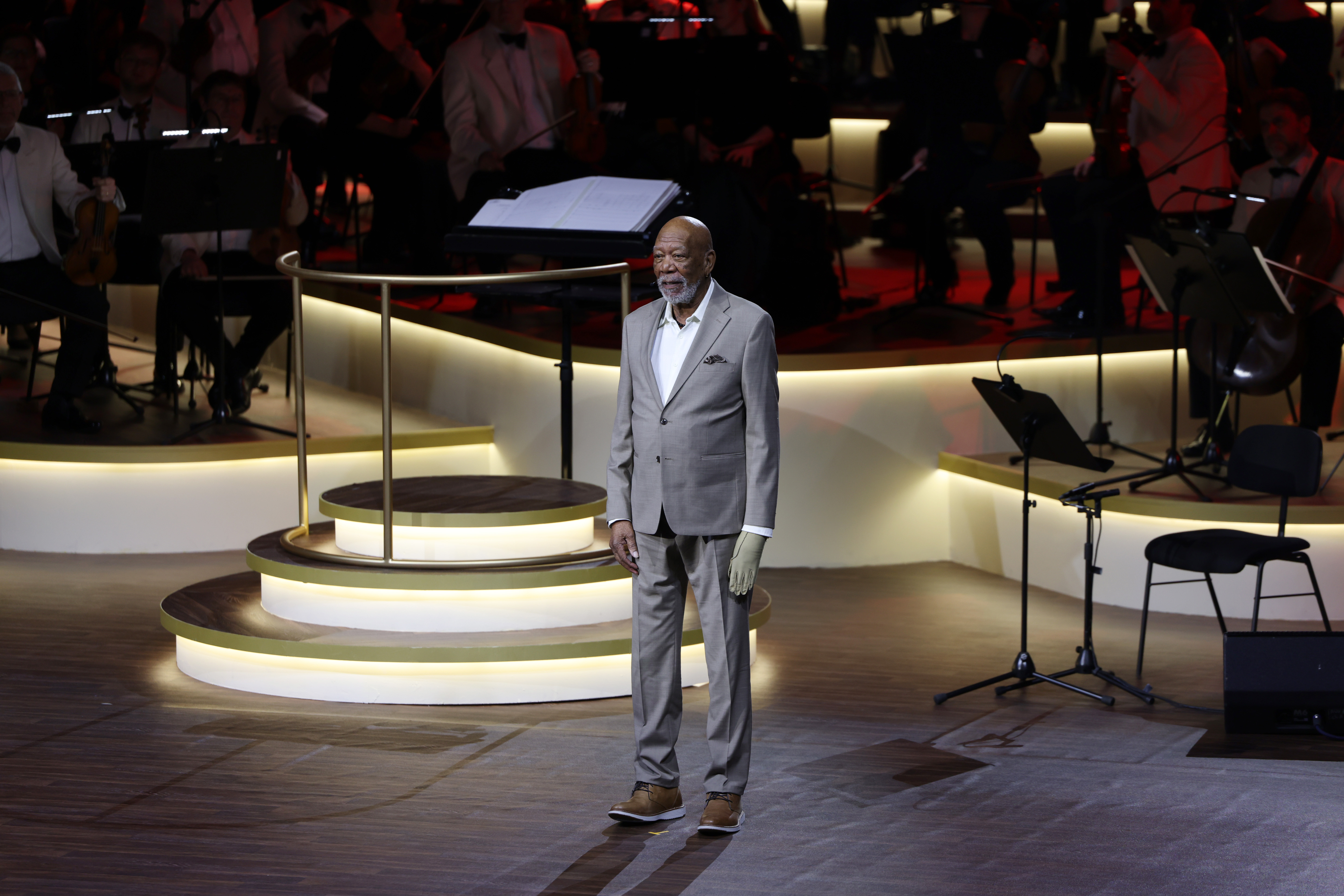 Morgan Freeman assiste au concert "Life Is A Dream" le 17 janvier 2025 à Riyad, en Arabie Saoudite. | Source : Getty Images