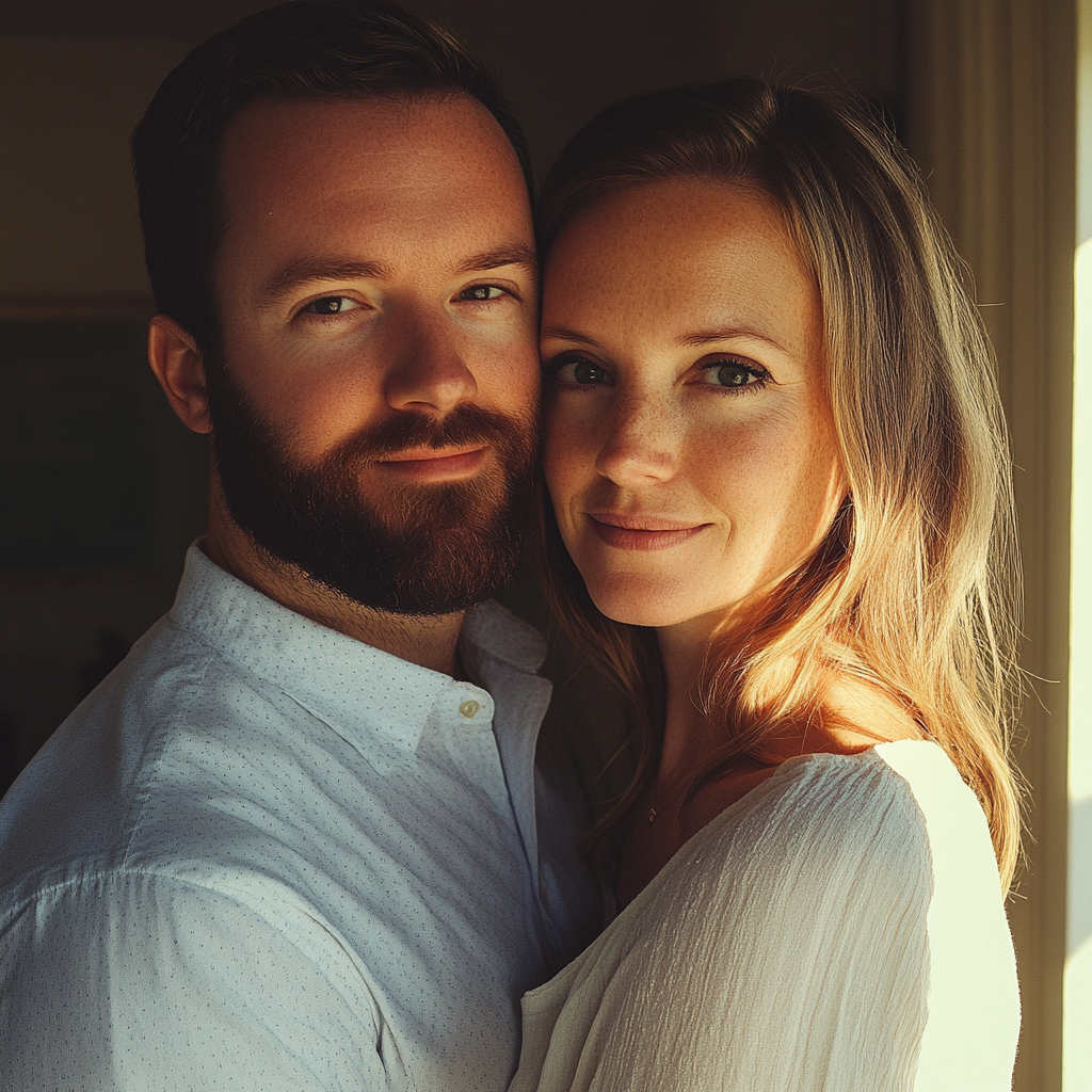 Un couple souriant | Source : Midjourney