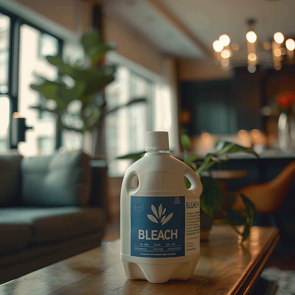 Une bouteille étiquetée BLEACH sur une table | Source : Midjourney