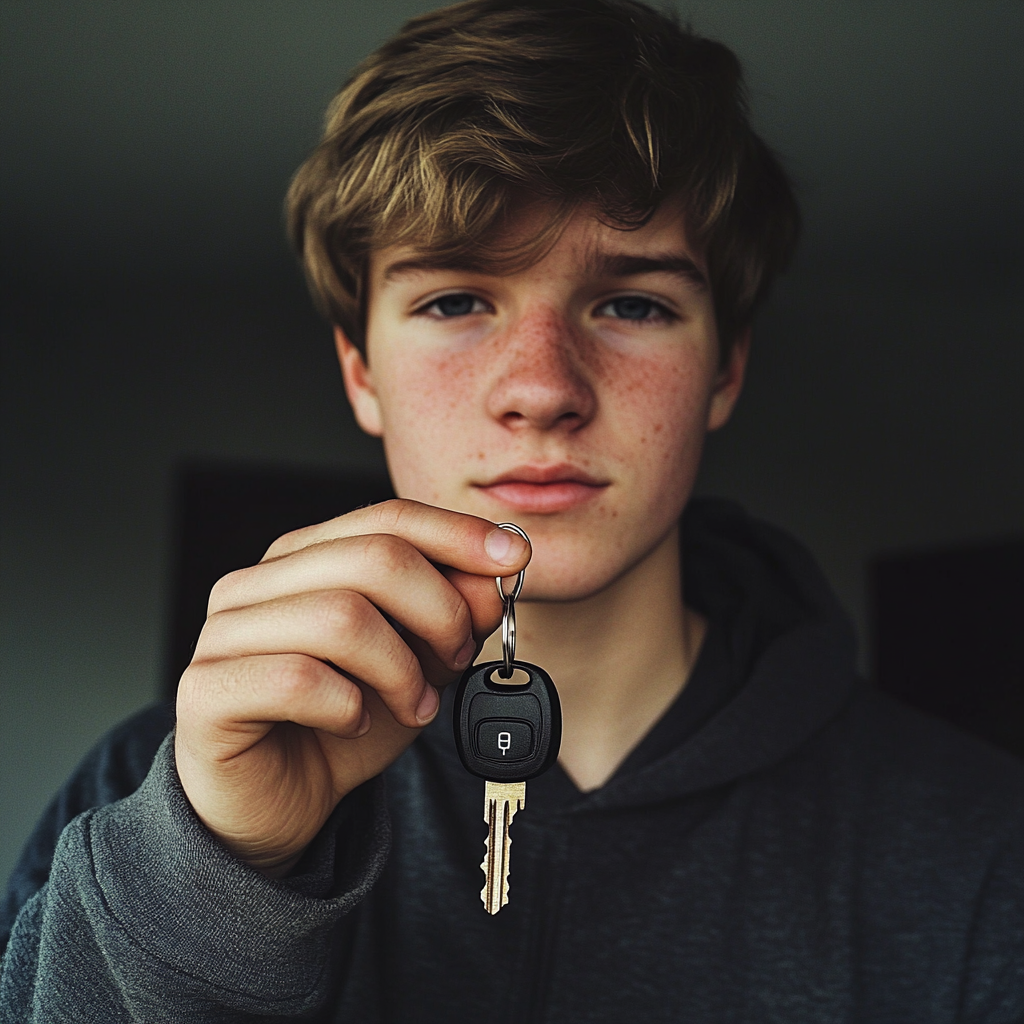 Un adolescent tenant une clé de voiture | Source : Midjourney