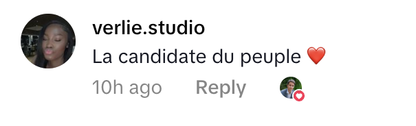 Commentaire d'internaute sur la victoire de Romy | Source : capture tiktok.com/@gabriel_attal