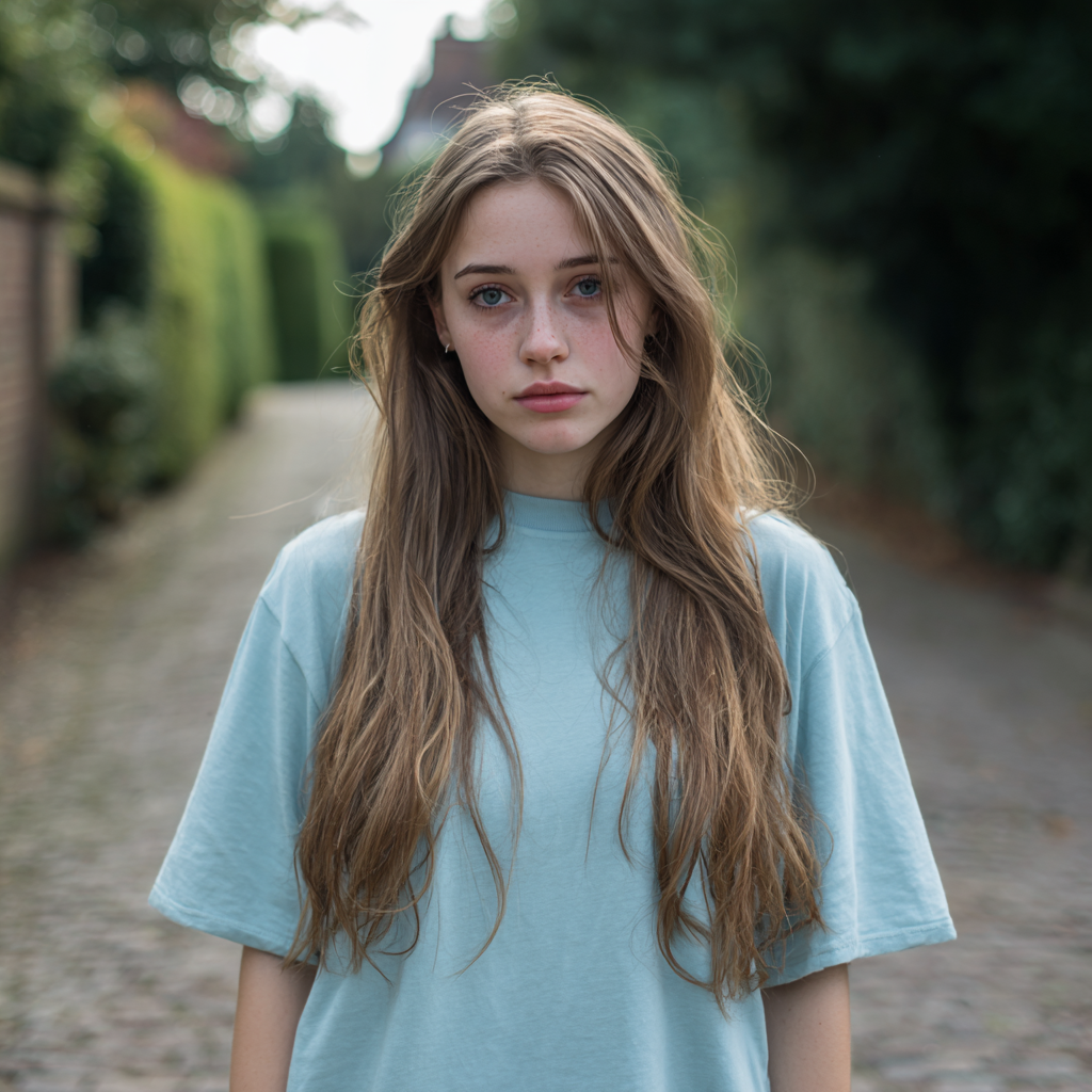 Une jeune femme émotive se tenant à l'extérieur | Source : Midjourney