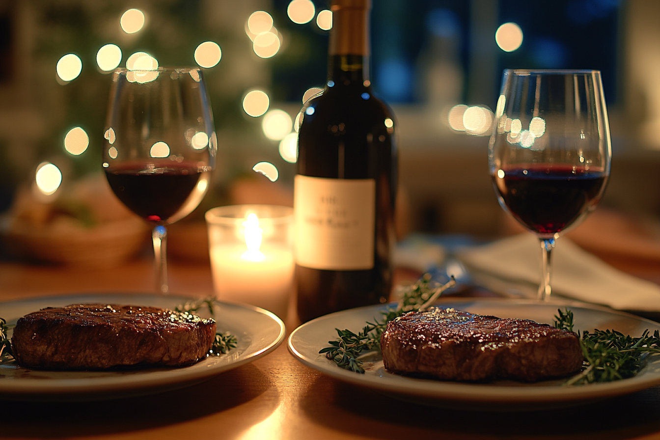 Un dîner romantique pour deux | Source : Midjourney