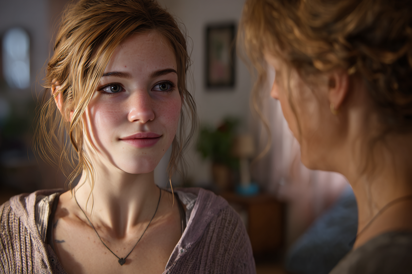 Une jeune femme qui parle à la femme de son frère | Source : Midjourney