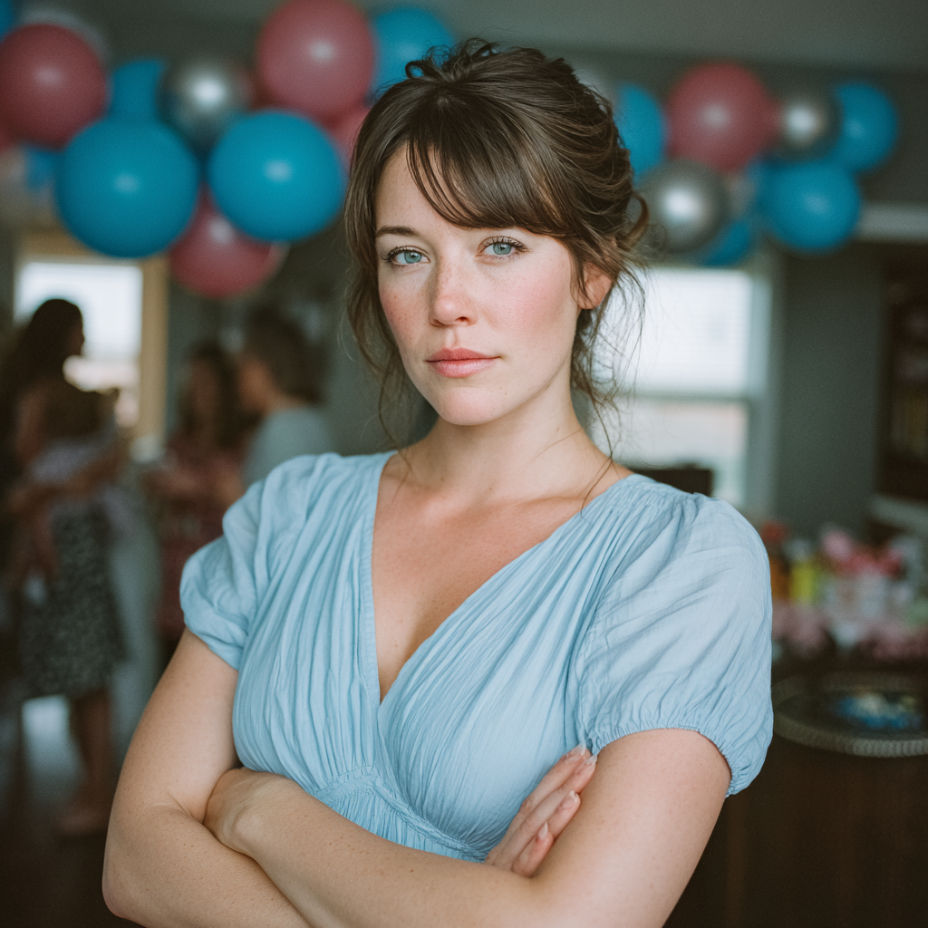 Une femme sérieuse | Source : Midjourney
