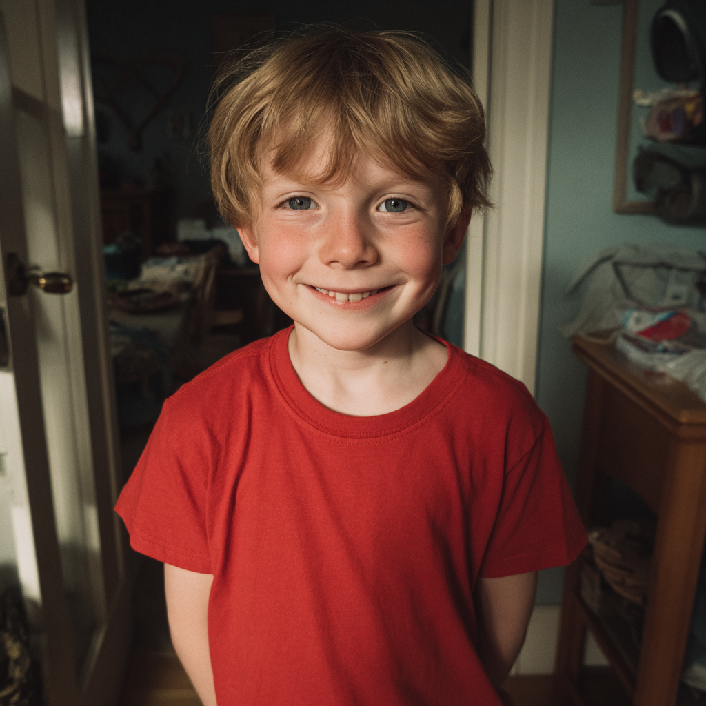 Un petit garçon souriant | Source : Midjourney