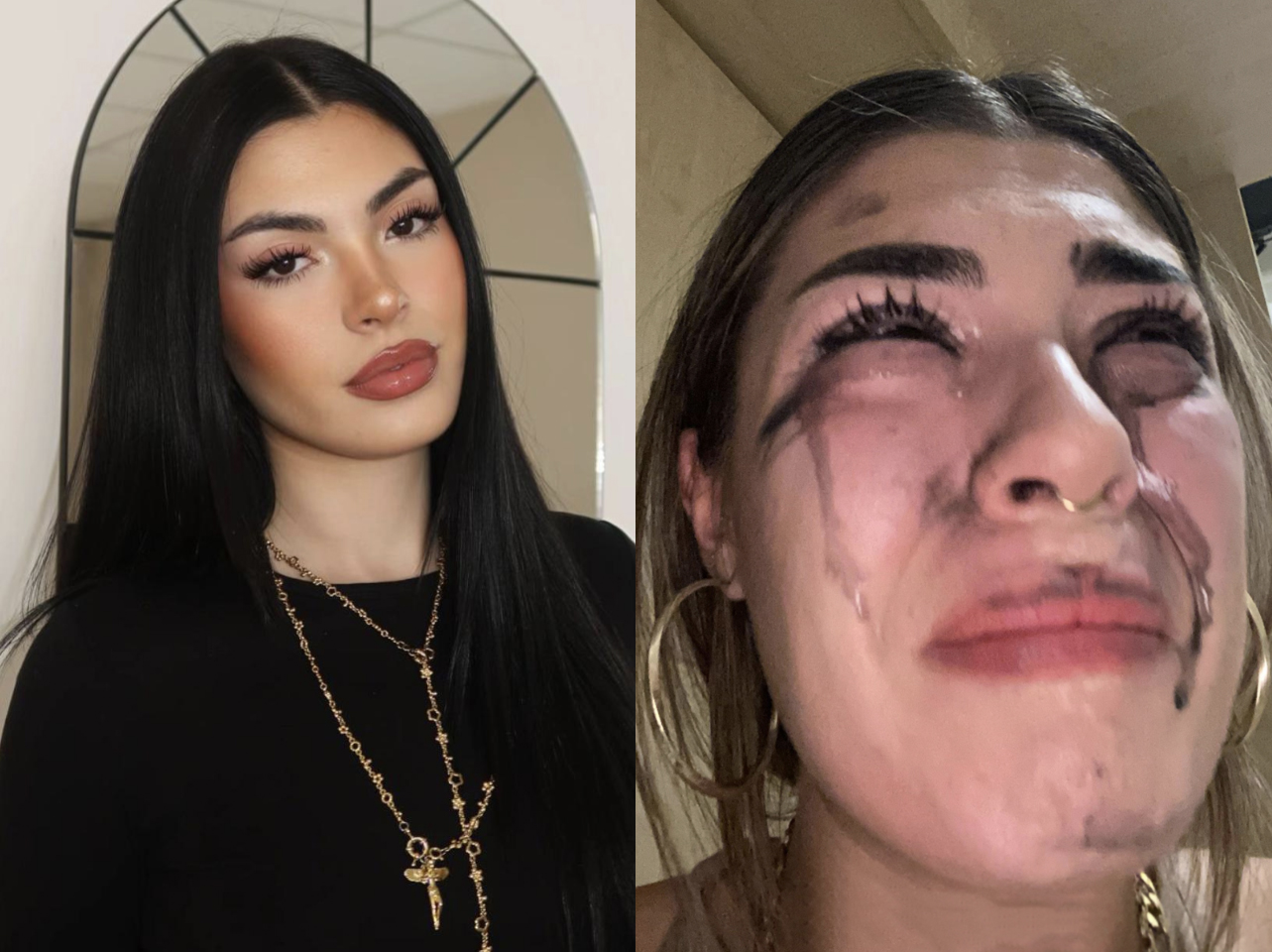 Photos avant et après d'une TikTokeuse : célibataire ou en couple. | Source : TikTok/valcadarso