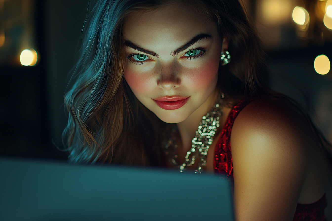 Une femme utilisant un ordinateur portable | Source : Midjourney