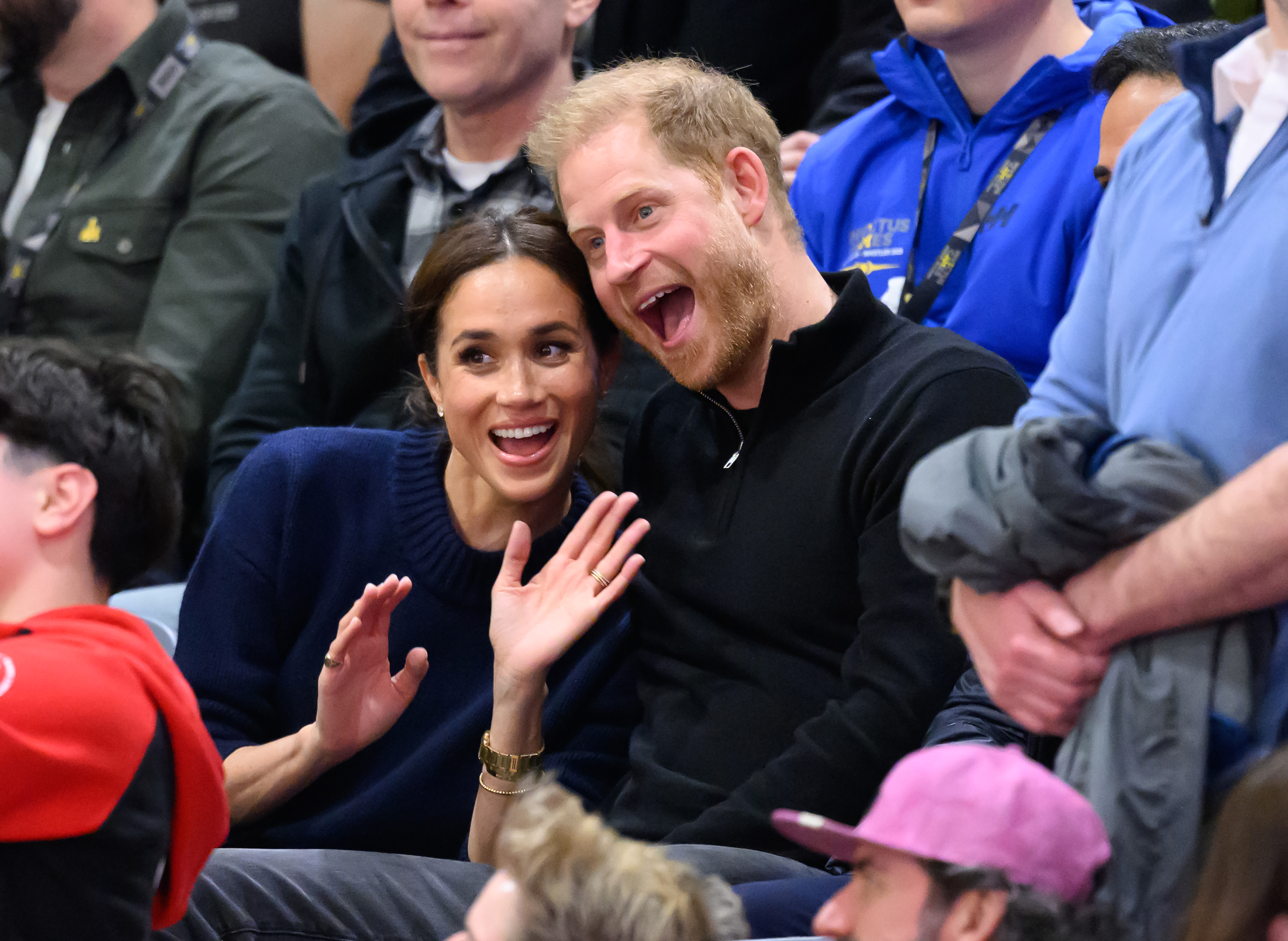 Meghan Markle et le prince Harry assistent à l'épreuve de basket-ball en fauteuil roulant lors de la première journée des Invictus Games 2025, le 9 février 2025 | Source : Getty Images