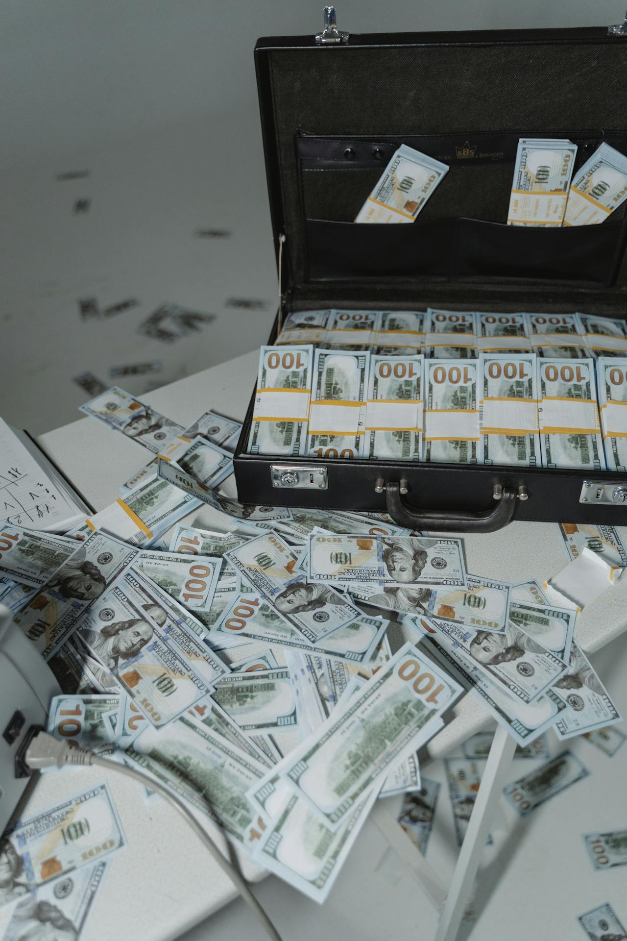 Des liasses de billets dans une mallette | Source : Pexels