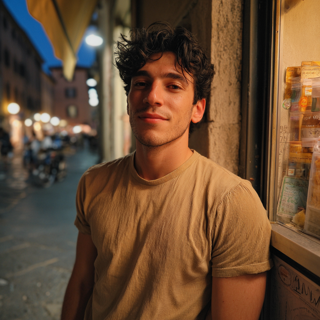 Un homme debout à côté d'un stand de gelato | Source : Midjourney