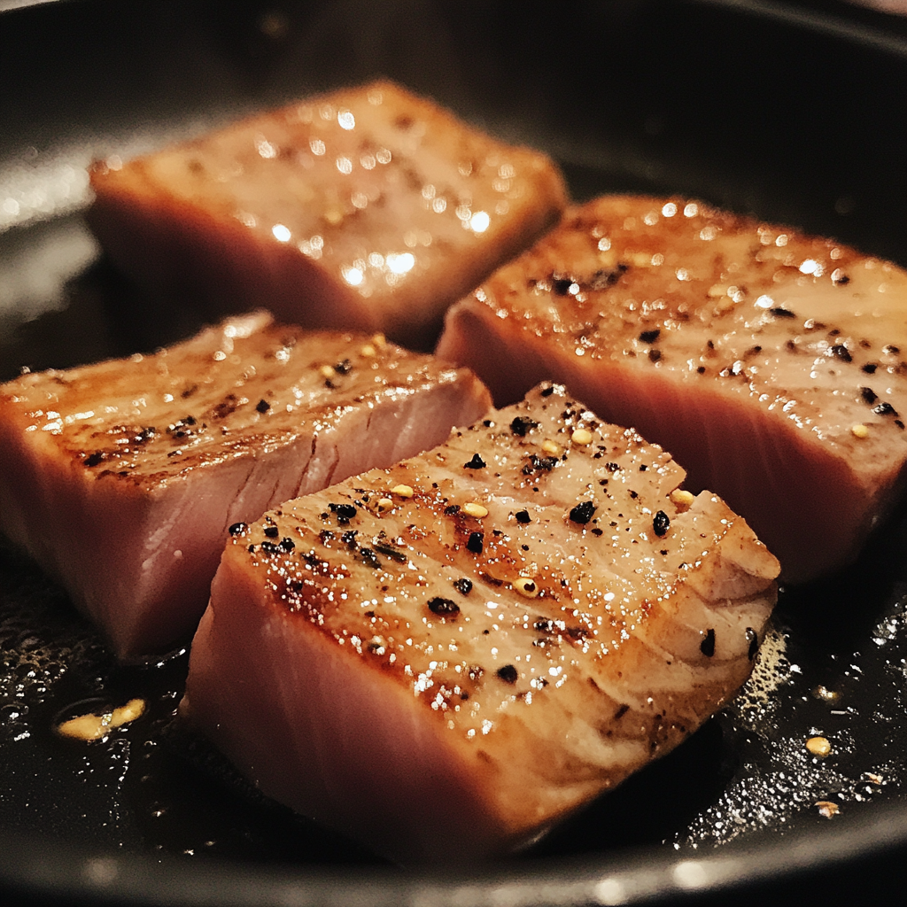 Steaks de thon à la poêle | Source : Midjourney
