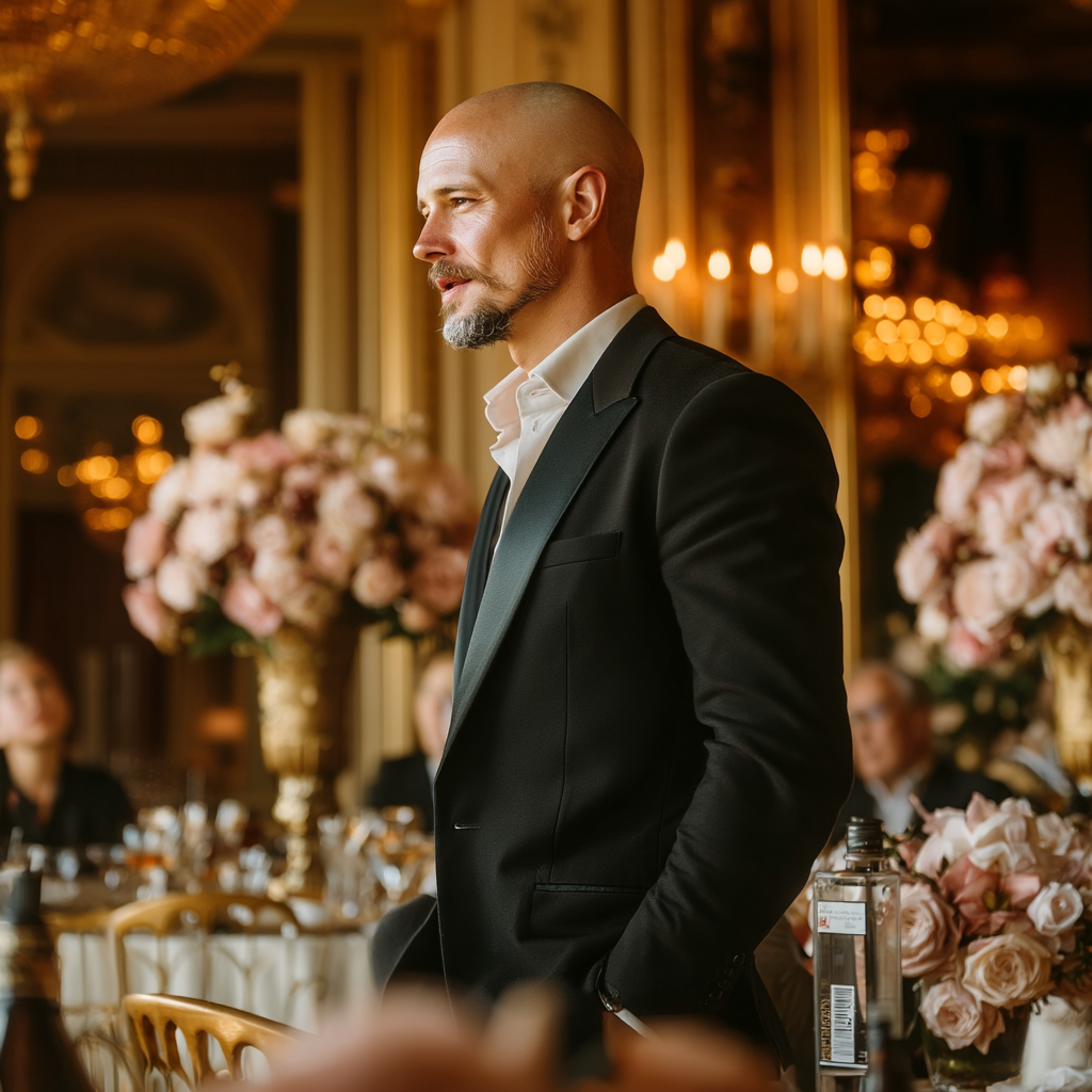 Un homme sérieux qui parle | Source : Midjourney
