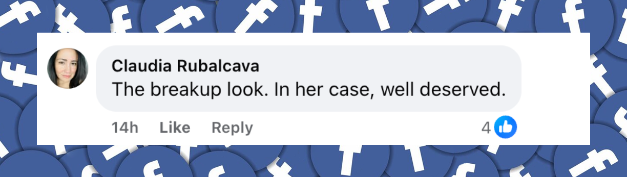Commentaire d'une utilisatrice sur Facebook daté de juillet 2025. | Source : Facebook/Daily Mail
