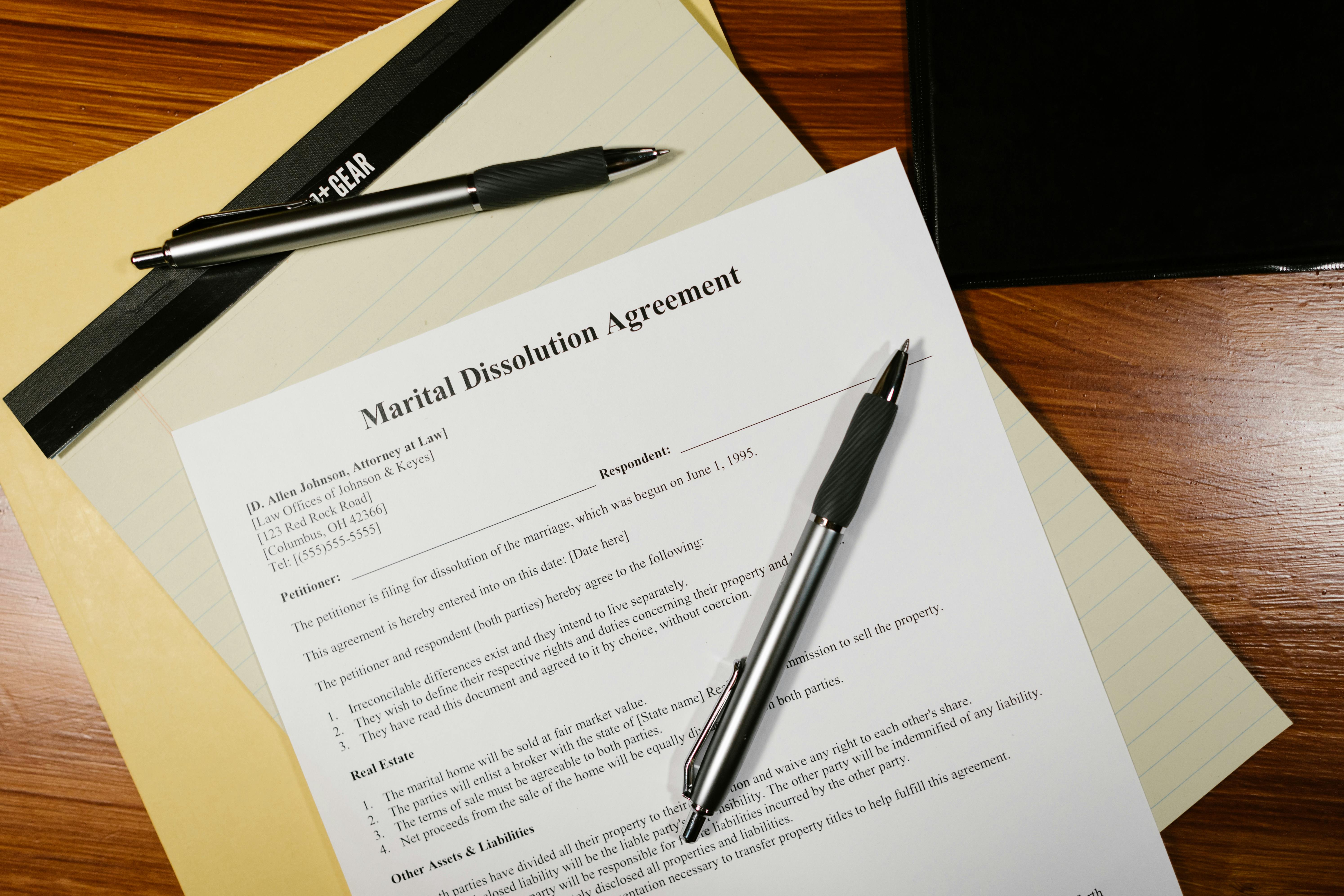 Papiers de divorce | Source : Pexels