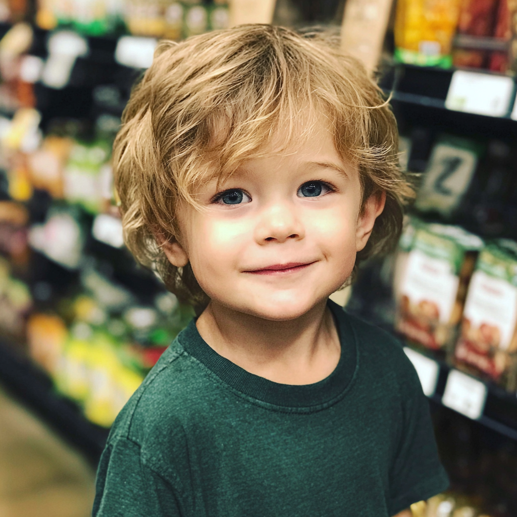 Un petit garçon souriant | Source : Midjourney
