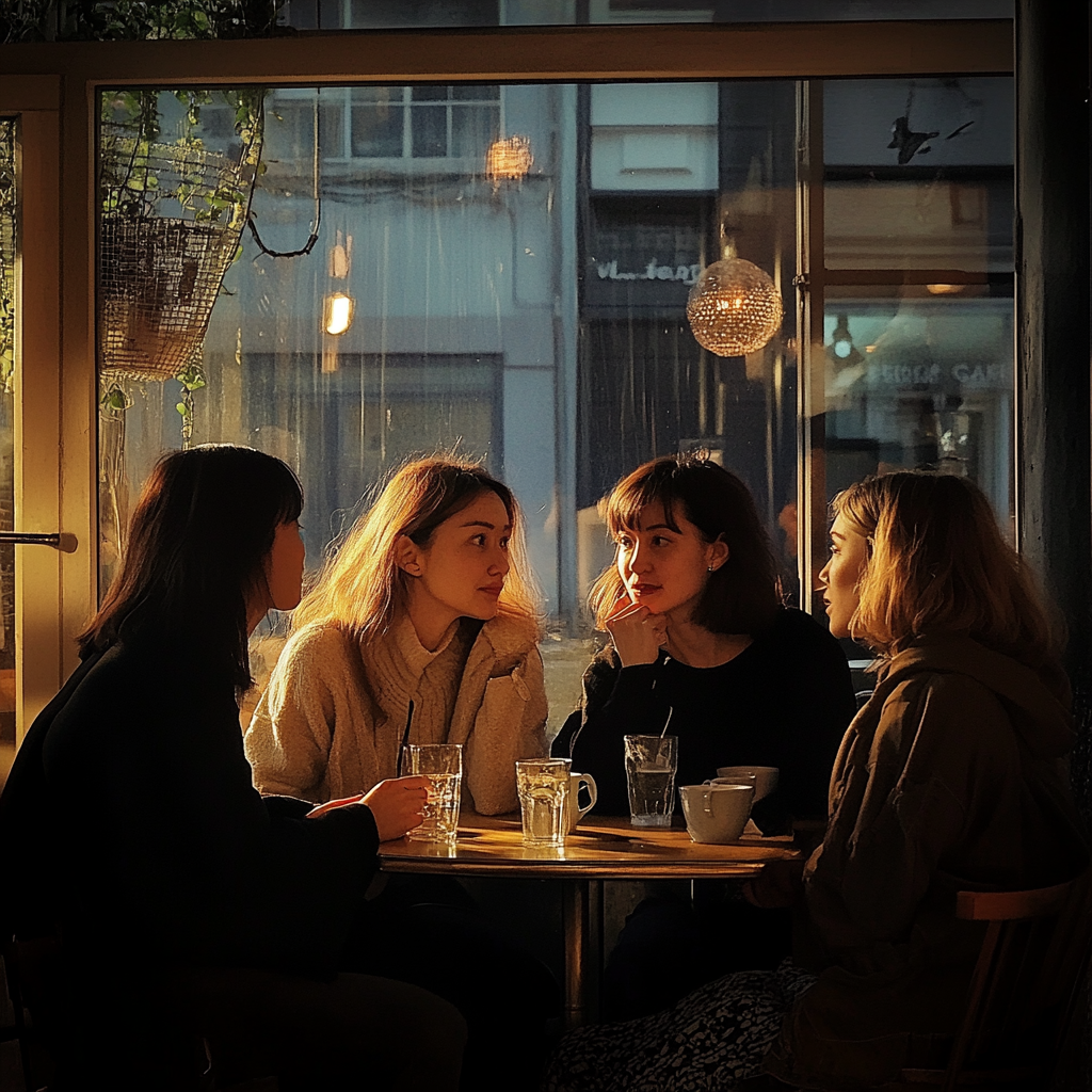 Un groupe de femmes assises ensemble | Source : Midjourney