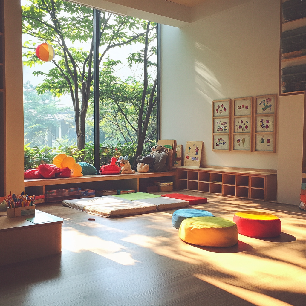 L'intérieur d'un centre d'apprentissage | Source : Midjourney