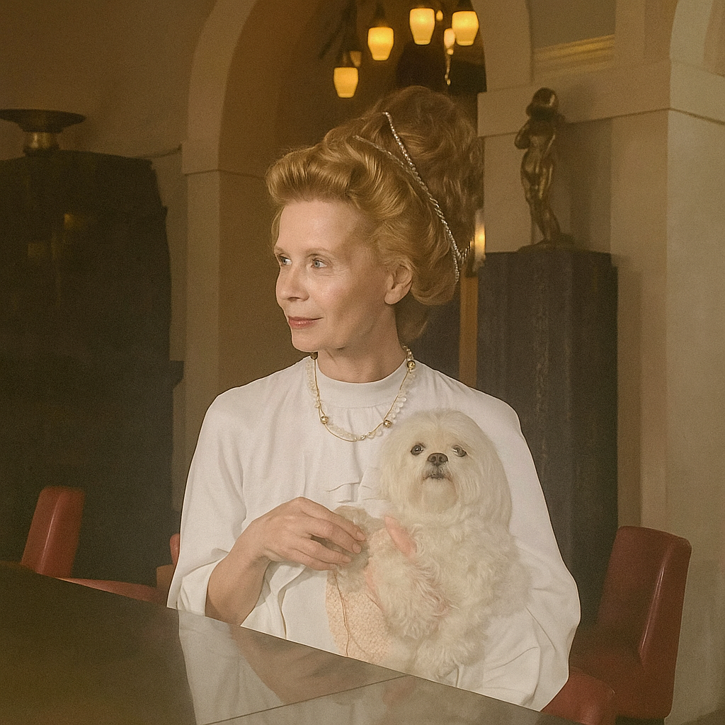 Une femme avec un chien | Source : Sora