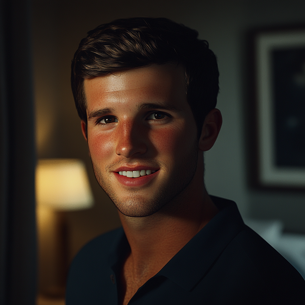 Un jeune homme souriant | Source : Midjourney