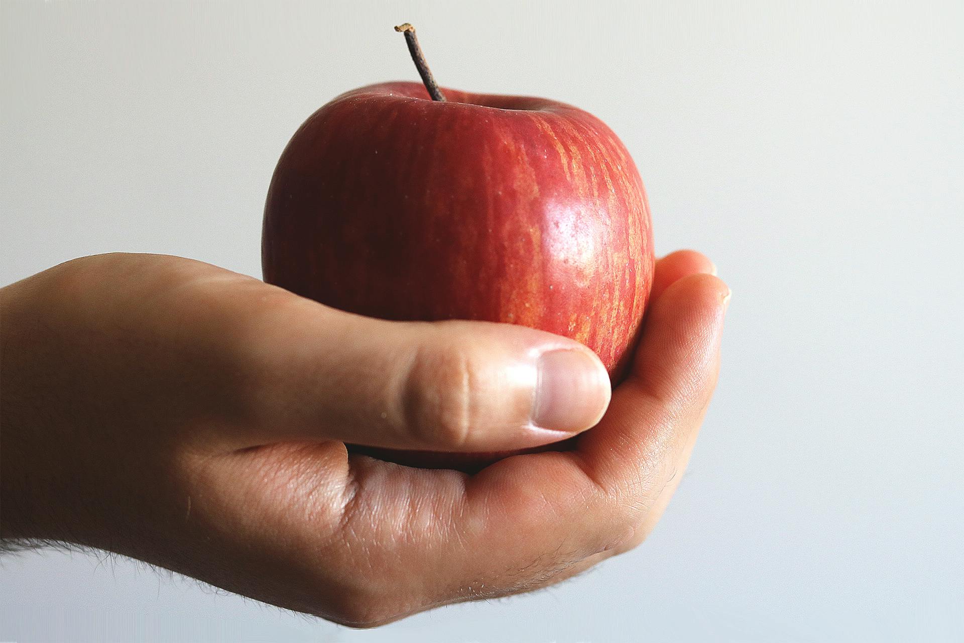 Une personne tenant une pomme | Source : Pexels