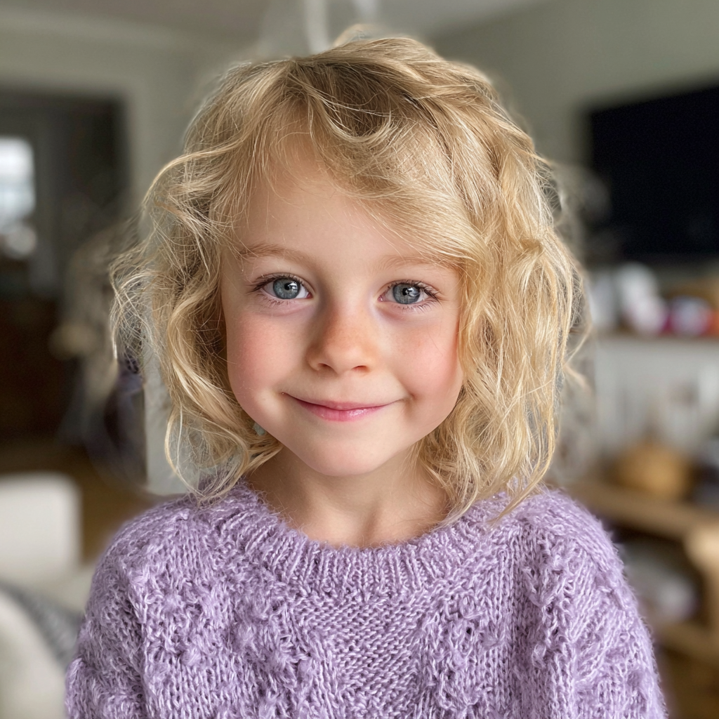 Une petite fille souriante | Source : Midjourney