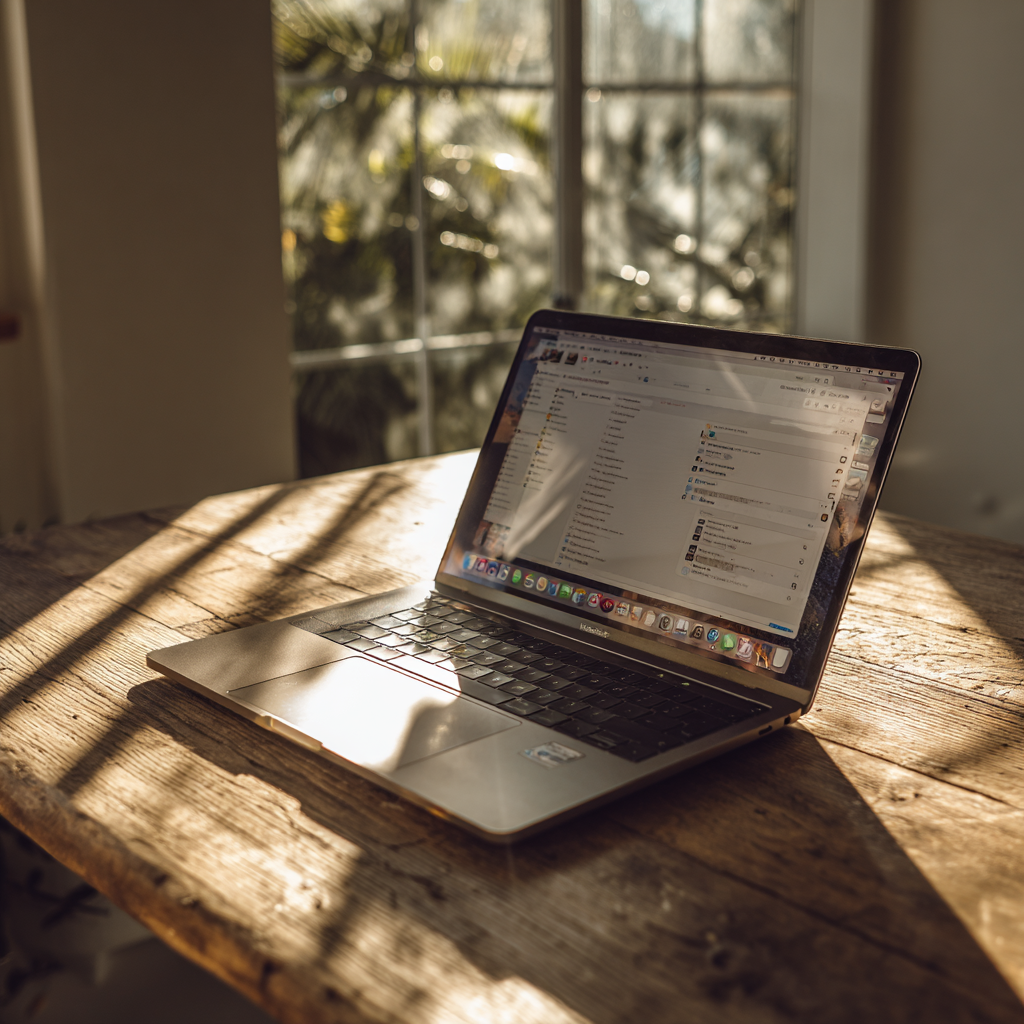 Un ordinateur portable ouvert sur des courriels | Source : Midjourney