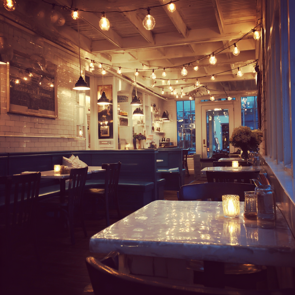 L'intérieur d'un restaurant | Source : Midjourney