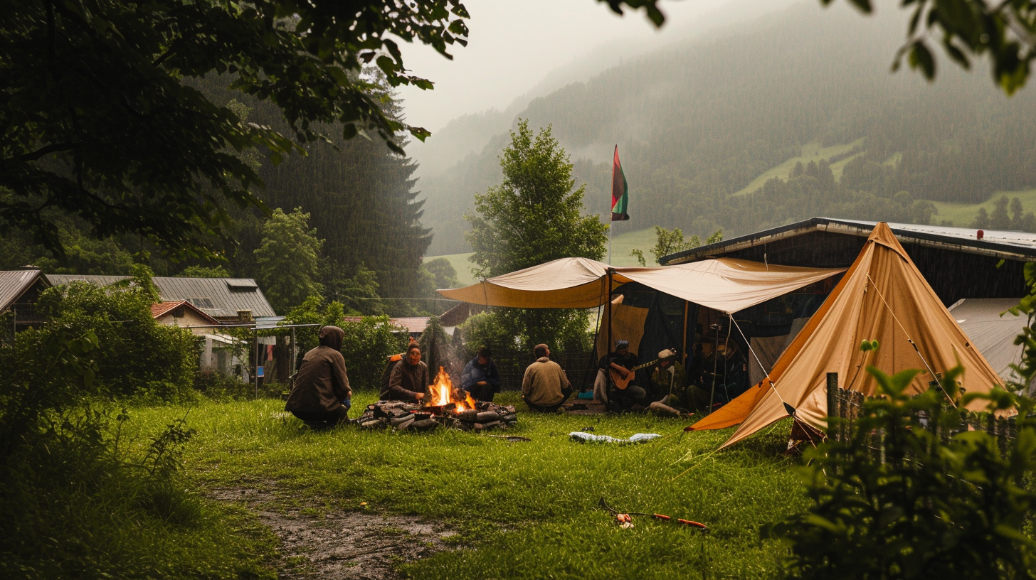 Des gens dans un camping | Source : Midjourney