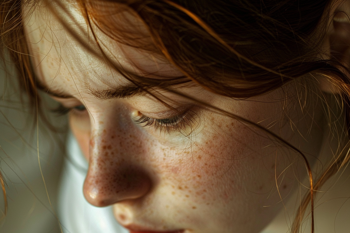 Une femme triste perdue dans ses pensées | Source : Midjourney