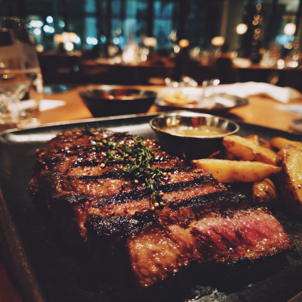 Nourriture sur une table dans un restaurant | Source : Midjourney