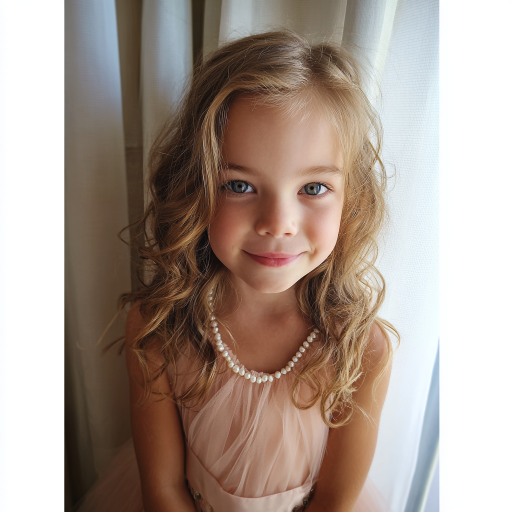 Une petite bouquetière souriante | Source : Midjourney