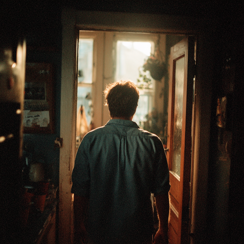 Un homme qui quitte la maison | Source : Midjourney