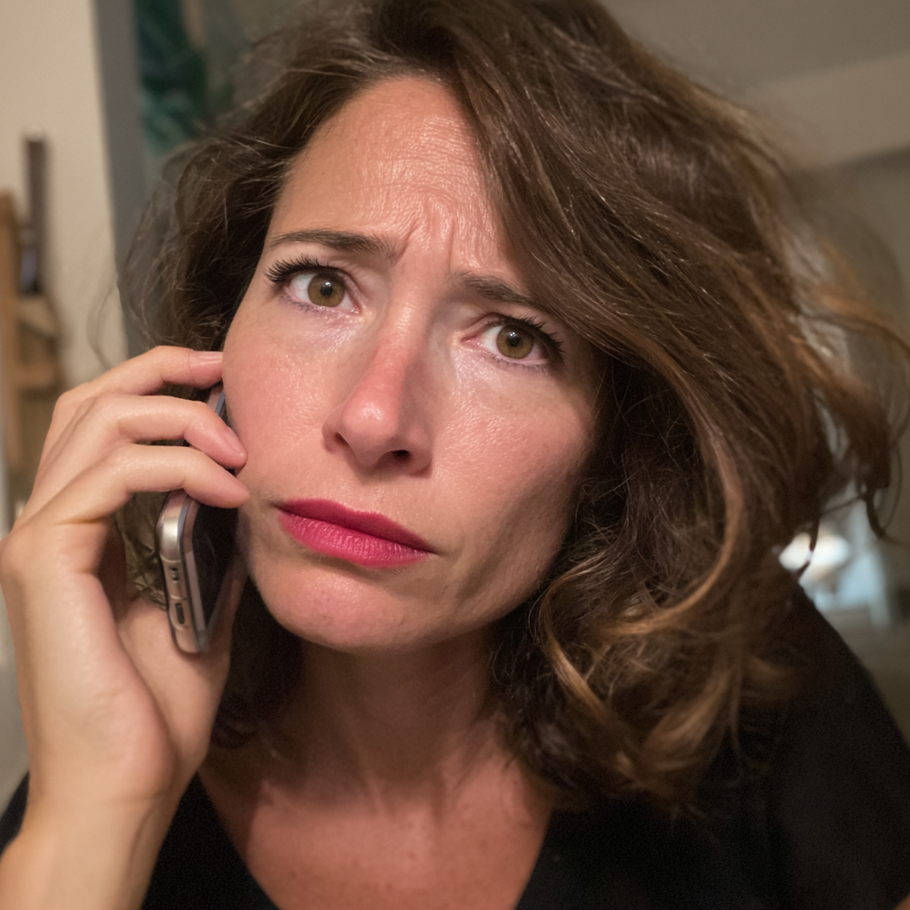 Une femme au téléphone | Source : Midjourney
