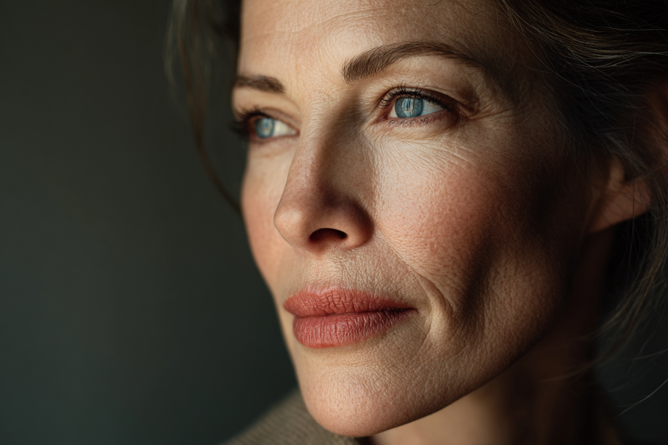 Gros plan sur le visage d'une femme | Source : Midjourney