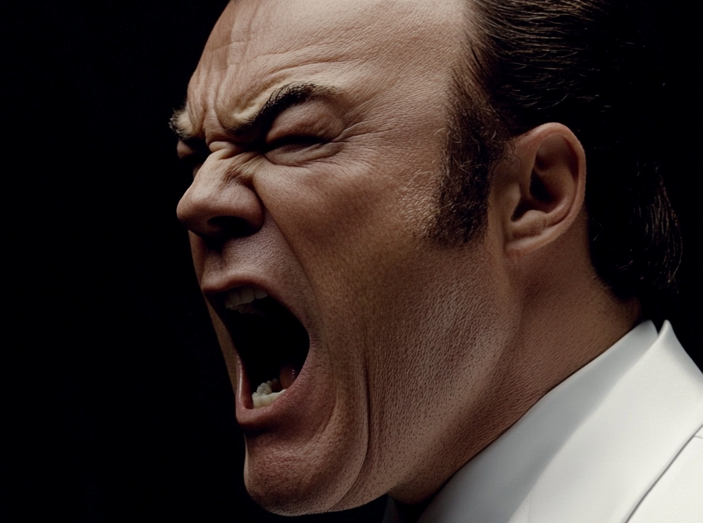 Un homme furieux qui crie | Source : Midjourney